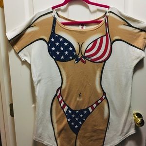 t shirt with swimsuit body